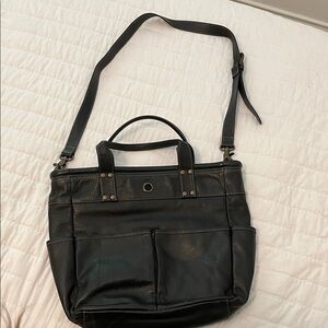 Levenger Classic Black Shoulder Bag